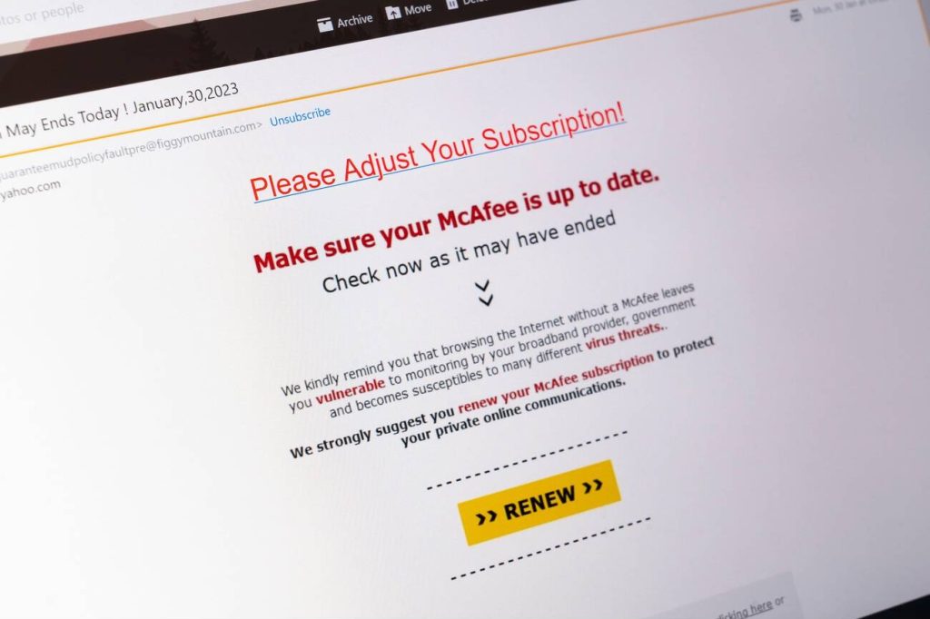 Why is McAfee telling me my subscription has expired?